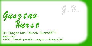 gusztav wurst business card